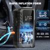 Portable Tire Inflator with Digital Pressure Gauge | 180 PSI, Rechargeable Battery, LED Light, Cordless, Suitable for Cars, Motorcycles, Bicycles