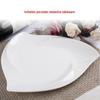 Jijun White Minimalist Melamine Dinner Plate