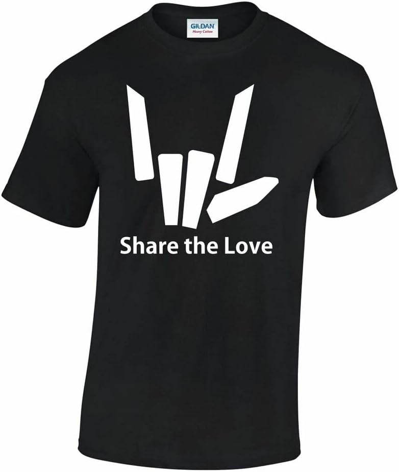 Share The Love Kids & Adult T Shirt Unisex T Shirt Top M чёрный