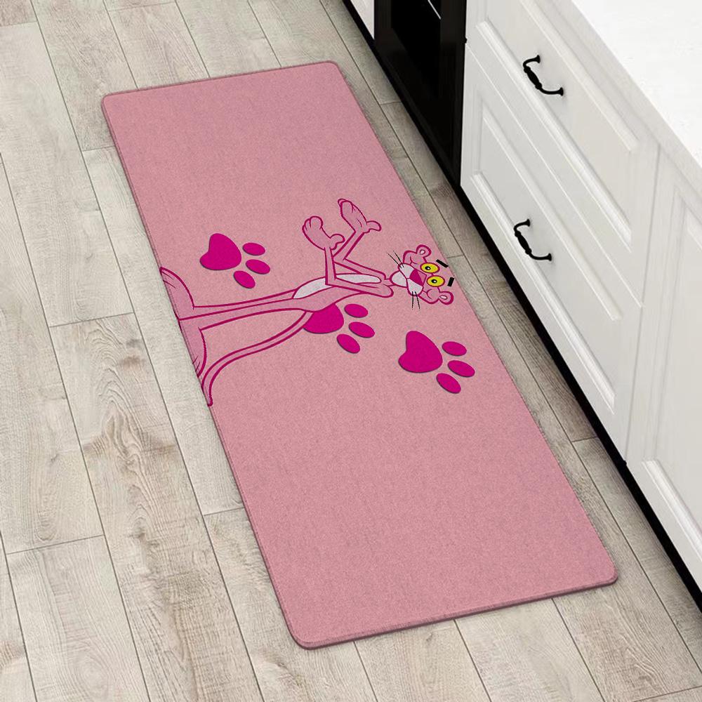 Tappetino d'ingresso Porta d'ingresso Tappeto Rosa Pantera Divertente Tappeto da cucina antiscivolo Tappeti per soggiorno Tappetino per bagno Balcone Tappetini per pavimenti Tappeto