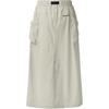 Salomon Solid Color Mid Waist Pocket Midi Casual Skirt Women skirts Beige C28229