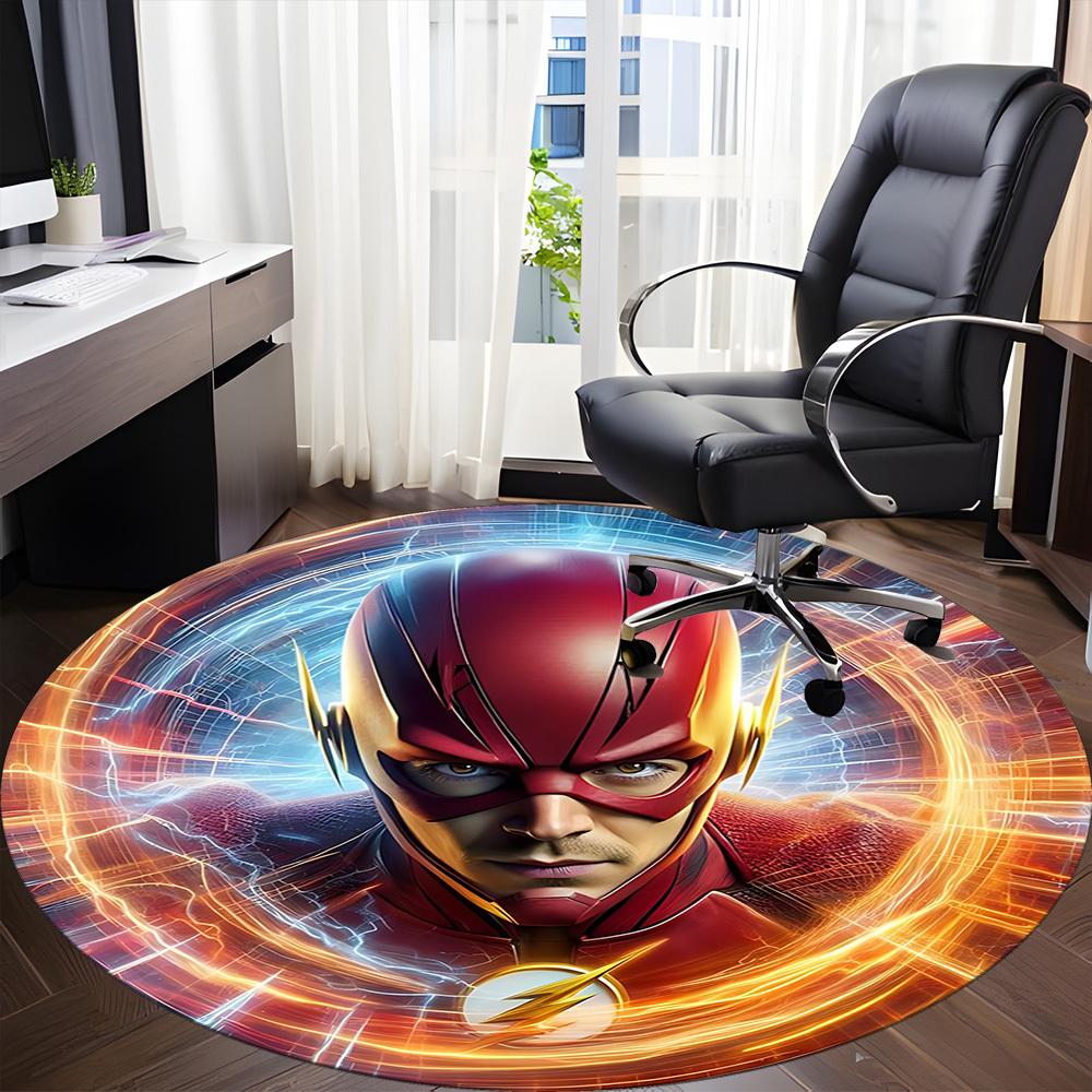 1pc Flash superhero Chair Carpet for Office Non-Slip, Indoor Non-Slip Washable Carpet, Non-Shedding Mat For Office yy251030055
