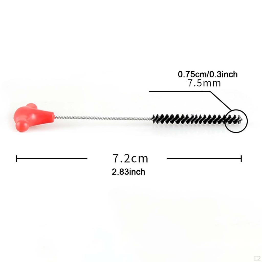 Coffee Steam Wand Tip Cleaning Brush 2.8inch Long 7.5mm Fiber Bristle Versatile for Glass Tubes
