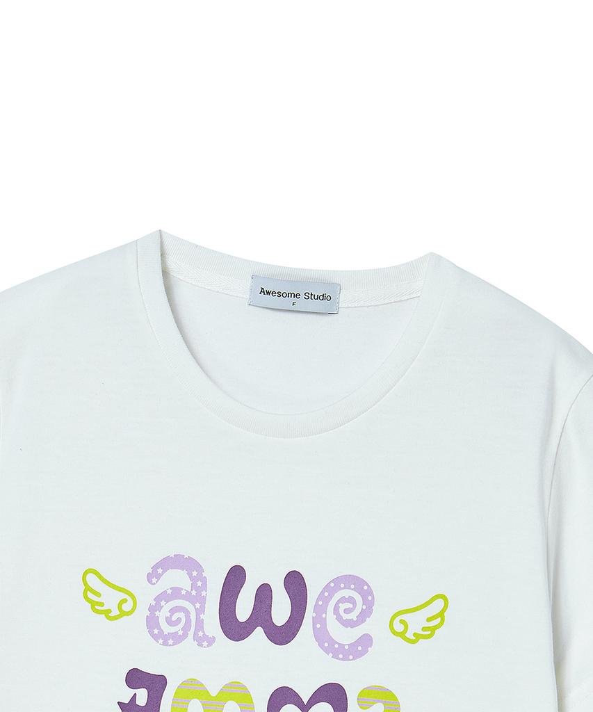 AWESOME STUDIO Awesome Kitsch Logo T-Shirt White