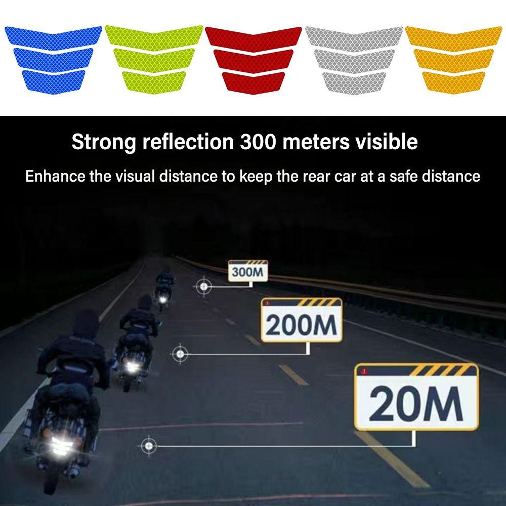 

Fender трапециевидная стрелка наклейка светоотражающая наклейка для мотоцикла электрический велосипед ночной предупреждающий знак