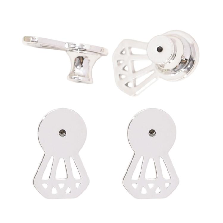 4 Stück Ohrringverschlüsse Verriegelbare Ohrringteile Ohrstecker Diamantenform Ohrschmuck Zubehör Bieten Verbesserte Stabilität