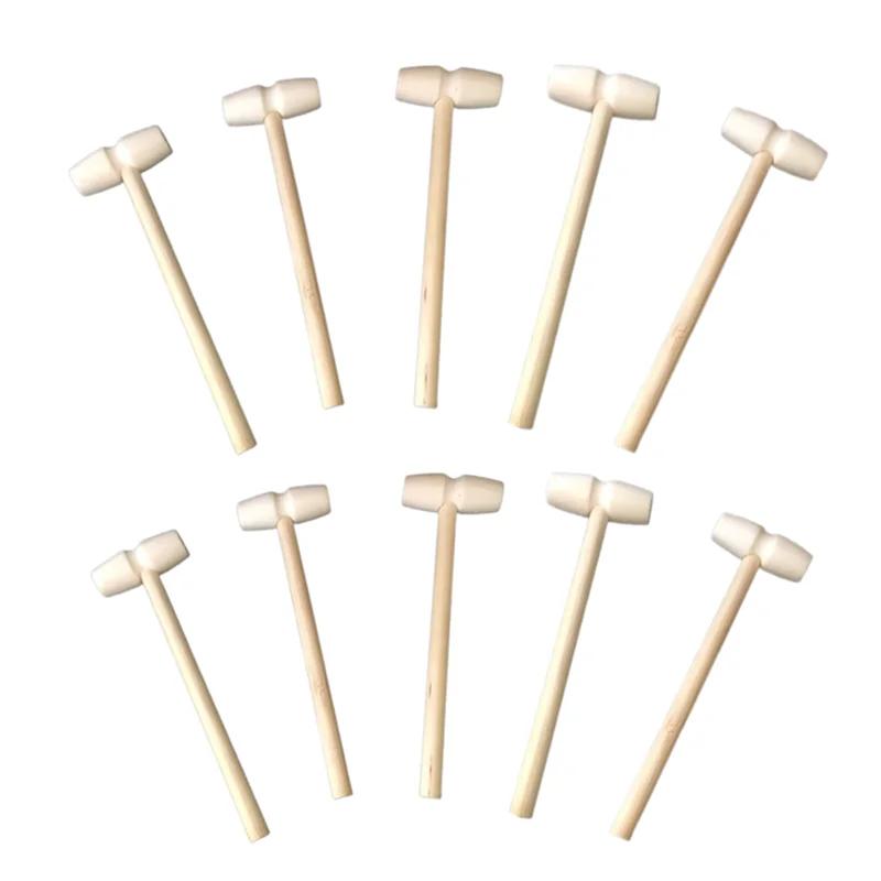 10/5 Pcs Mini Wooden Hammer Balls Toy Pounder Replacement Wood Mallets Baby Wood DIY Craft Wooden Decoration