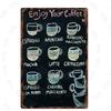 Chalkboard Art Coffee Menu Metal Sign Burger Bar Decorative Signs  Wall kitchen Cafe Shop Home Art Craft Decor 30X20CM XP(947)A