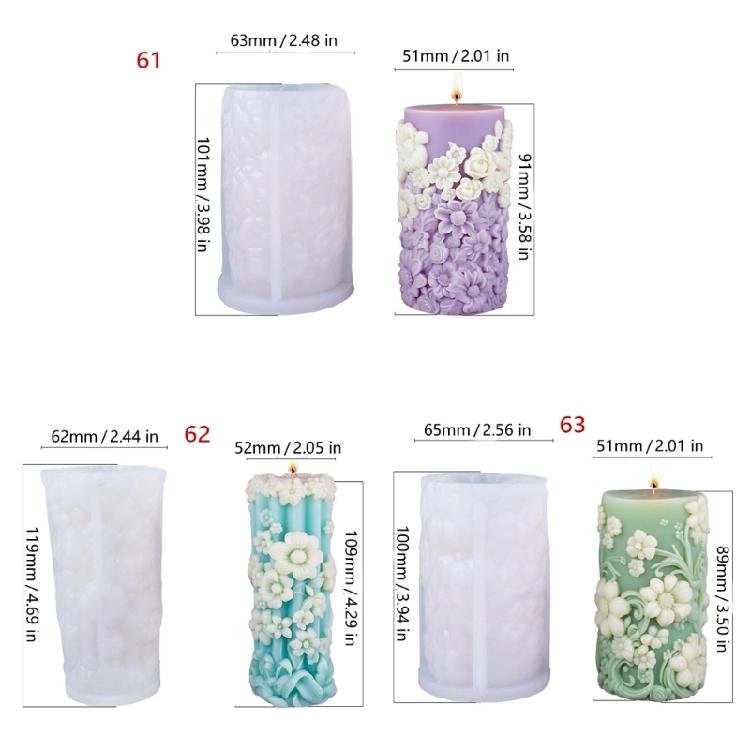 Floral Cake Candle Silicone Mould Multifunctional Kitchen Craft Tool Spring Decoration for Creators