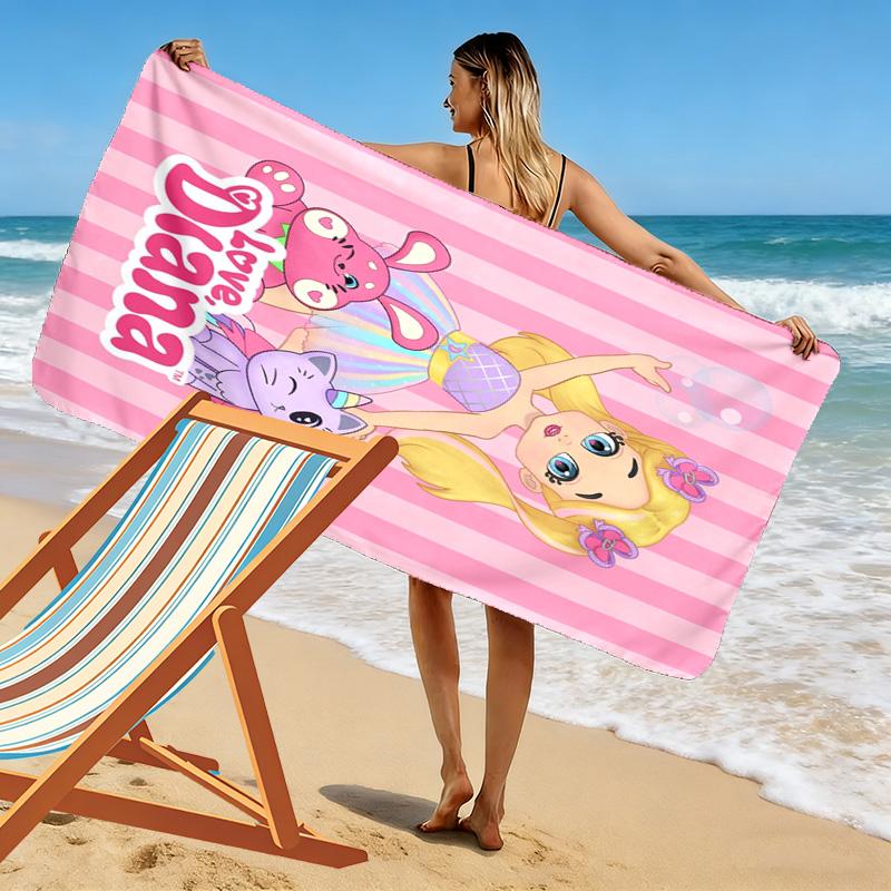 Love, Diana 2D Flat Print Beach Towel, Large Soft Quick Dry Towel for Beach Camping SwimmingXSTJ0915161