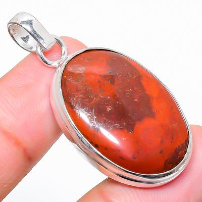 Red River Jasper Gemstone 925 Sterling Silver Jewelry Pendant 1.58" L8l01