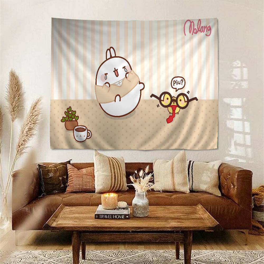 Kawaii MMolangs Colorful Tapestry Wall Hanging Hanging Tarot Hippie Wall Rugs Dorm Wall Art Decor