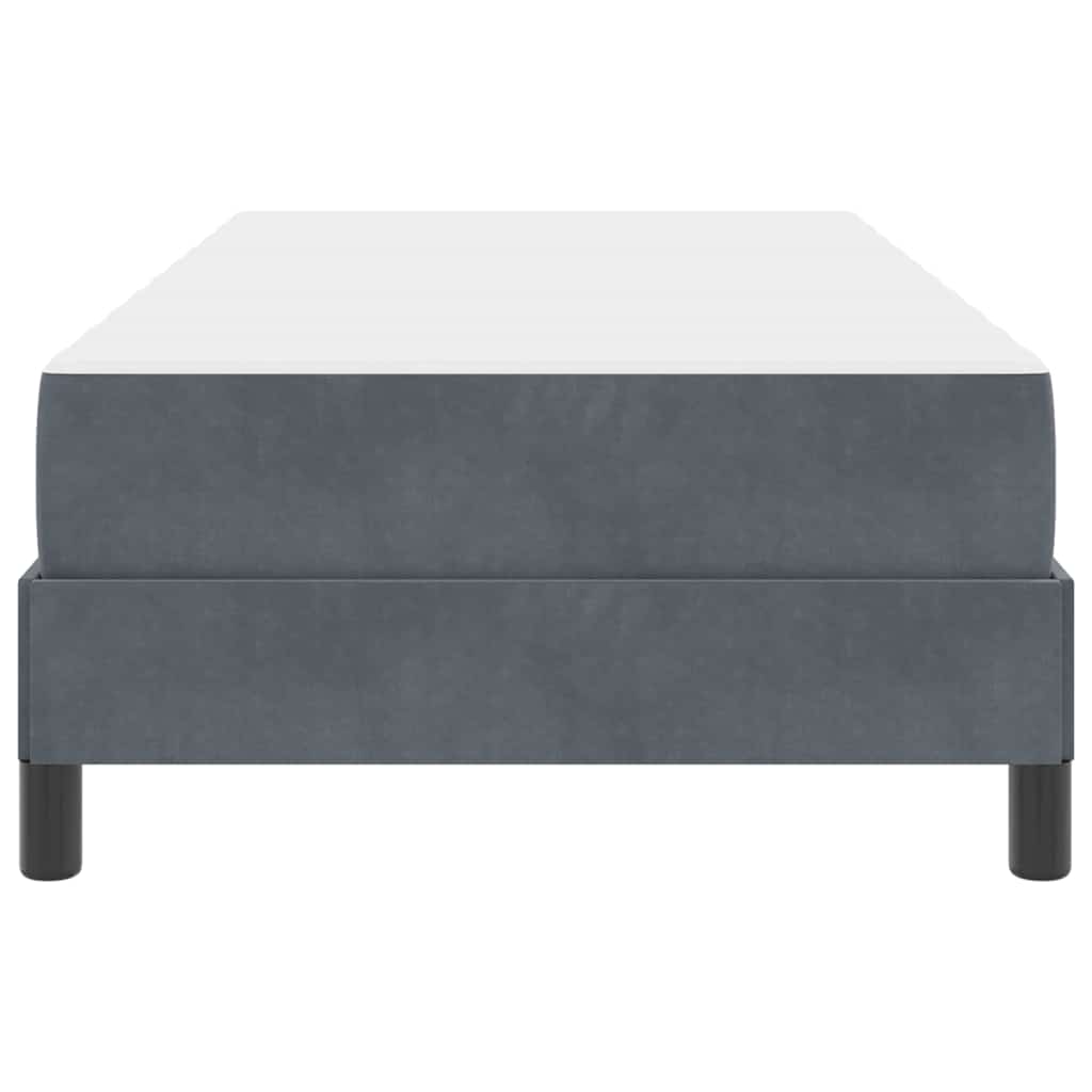 Box Spring Bed with Mattress Dark Gray 80 x 200 cm Fabric