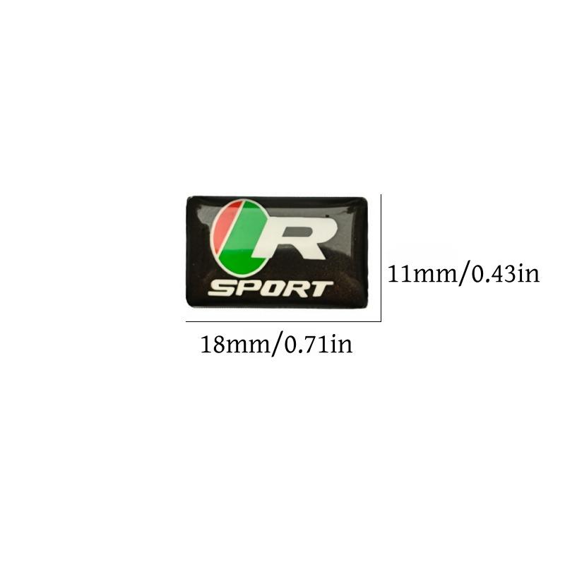 3 R Sport Style Car Badge Stickers, Suitable for All Car Decoration Accessories