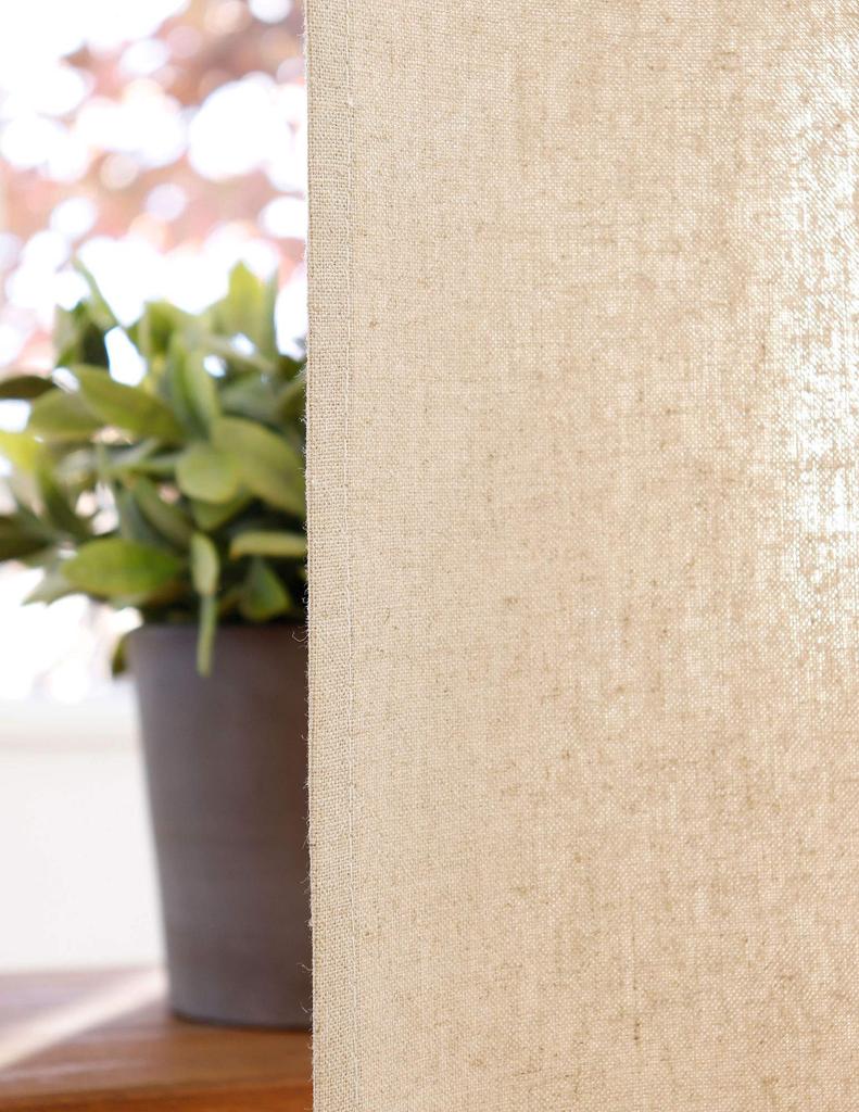 Stylish long curtain made from Sunnyday Fabric natural approximately 72cm wide x 170cm long linen,