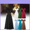 Elegant Medieval Vintage Dress With Irregular Hem Adorned In Beautiful Colors For Renaissance Stage Performances And Events
