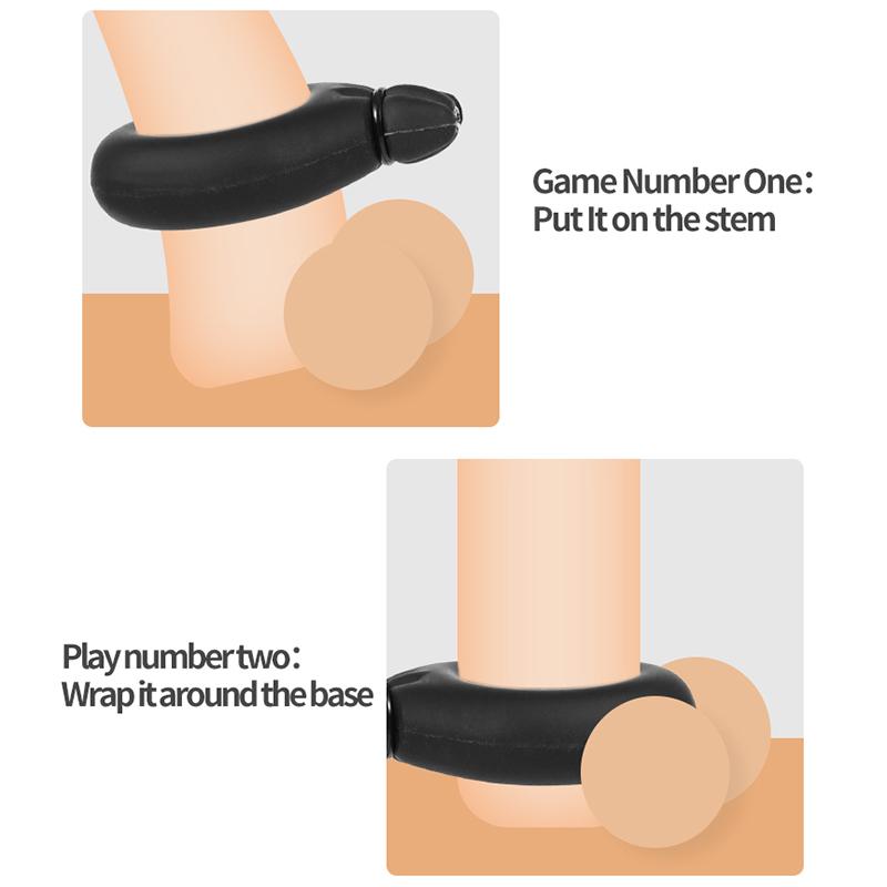 Silicone Inflatable Bondage Cock Ring Expansion Semenlock Ring Training Masturbator  Sex Toys Penis Cage