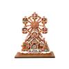 Christmas and Snowman Rotating Ferris Wheel Wooden Decoration, Holiday Tabletop Ornament