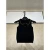 European Style Embroidered Bee Lapel Knit Vest: Trendy, Slim-Fit, and Versatile for a Luxurious Touch