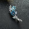 Exquisite Korean Floral Brooch: Versatile, Niche Design Pin with Oil Drop Accents for Women
