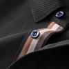 Dibenze Men's Plus Size Long Sleeve Polo Shirt