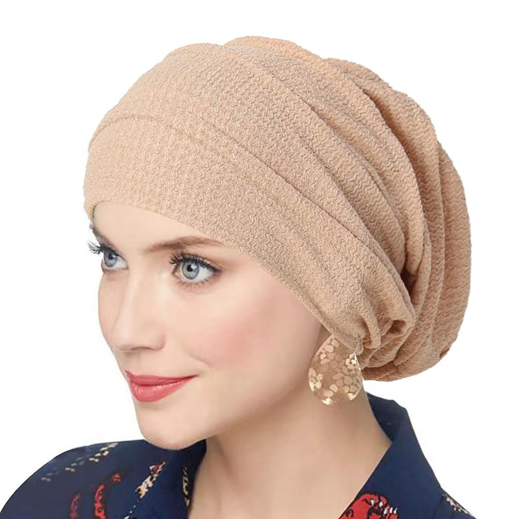 Summer Breathable Ruffled Women's Turban Hat