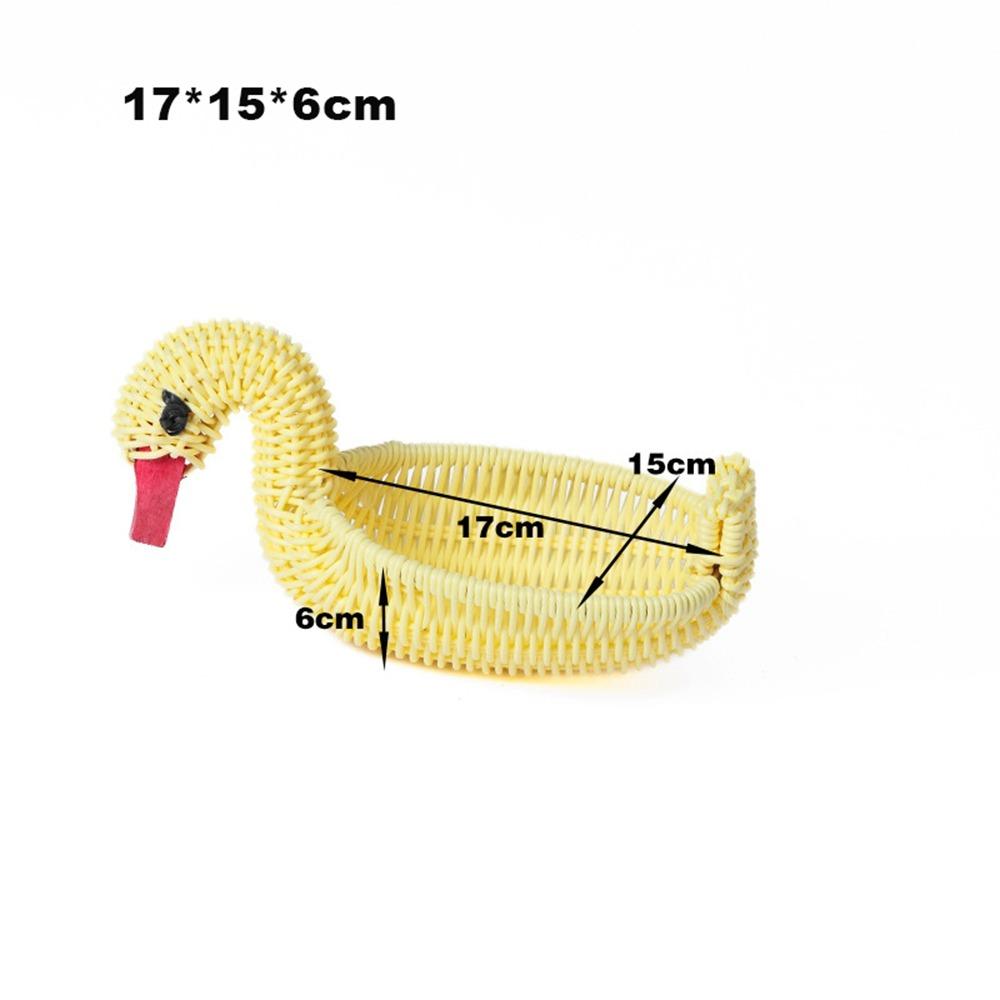 Retro Woven Animal Style Storage Rattan Woven Tea Tray  Restaurant Serving Tabletop Display