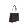COACH Nina Canvas Leather Tote Bag , Shopping Bag , Handbag , Shoulder Bag Large Women's Brown Black (Unisex) Shoulder Bags CL399 SVBRB