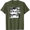 Manga Girl Eyes Panel Art Tshirt Graphic Tee Cool Japanese Text Print Casual Crew Neck Top