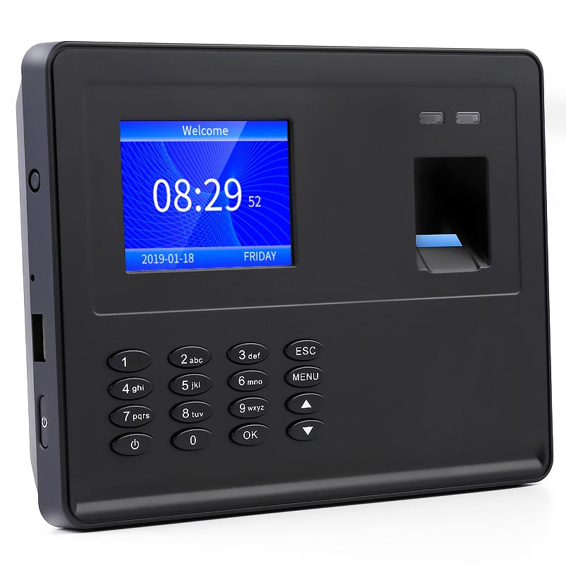Integrierter Akku 2,8 Zoll Eingebauter Akku Farbdisplay, Softwarefreier Fingerabdruck-Anwesenheitsautomat Mitarbeiter-Anwesenheitssystem