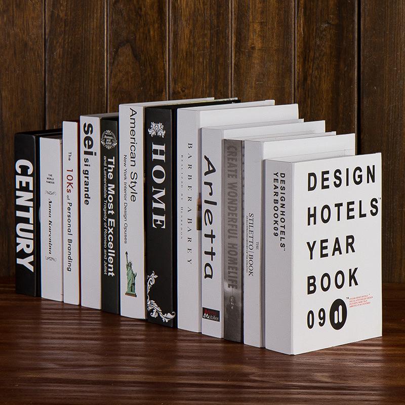 Minimalist Faux Book Decor for Living Room Display