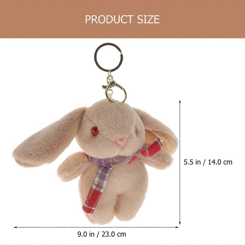 Rabbit Charms Stuffed Animal Pendant Bright Color 9.1×5.5×2.4in Bag Decor 1Pcs