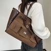 Tote Bag Same Style Women's Bag Autumn/Winter Matte Leather Commuter Bag Premium High Capacity Tote Bag Single Shoulder