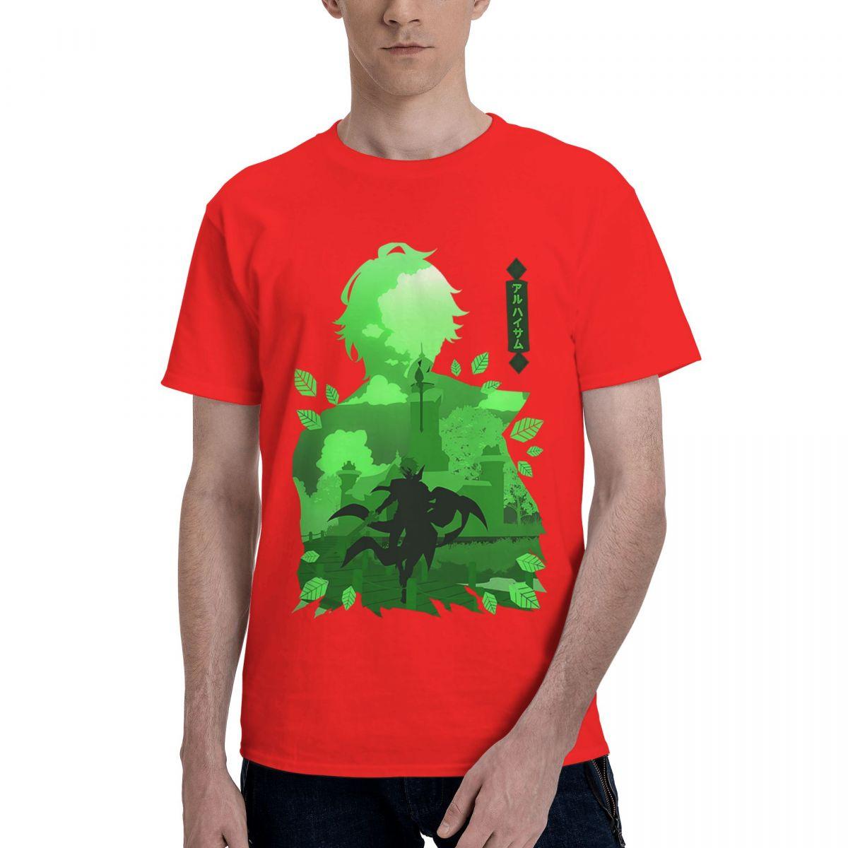 Genshin Impact Alhaitham 100 Cotton Casual Breathable Confortable Tshirt Short Sleeve TShirt Clothes Men S