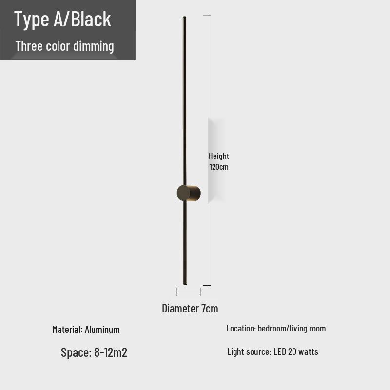 Nordic Rotatable Long Strip Wall Lamp - Modern Luxury for Living Room or Bedroom