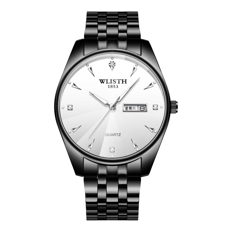 New Top Brand Casual Double Calendar Luminous Quartz Couple's Watches