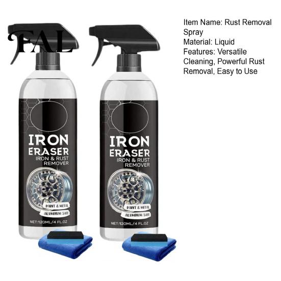Car Surface Rust Treatment Iron Remover Spray for Wheels, Fast Acting And Stain Metal Brake Dust Cleaner, Fallout Auto Paint Hardware