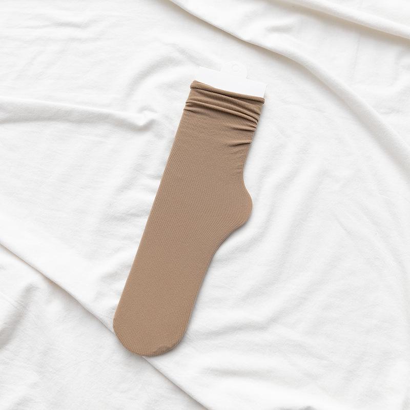 

Женские летние носки для льда - тонкие, белые, однотонные, средней длины One Size