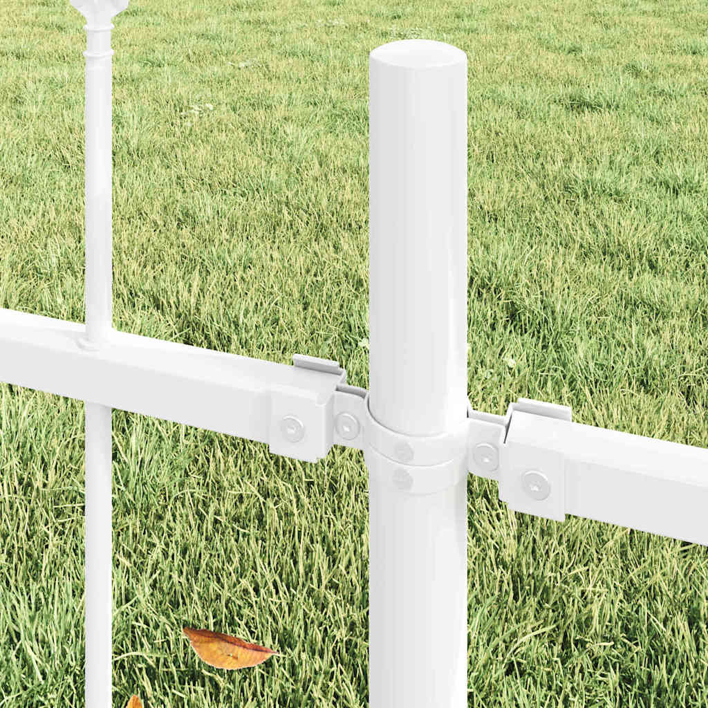 Garden Fence Woerden White 1.7 X 0.6 M Powder Coated Steel