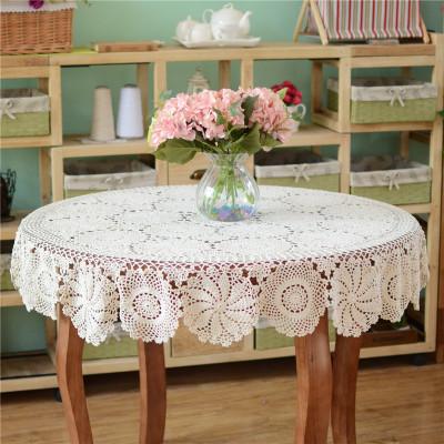 

Handmade Crochet Tablecloth Nice Hand Crochet Dinner Round Table Cloth Cotton Many Size Available 50cm