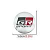 4pcs/set 56mm Car Wheel Center Stickers Hub Cap Decal for Toyota GR Sport Logo C-HR RAV4 Avensis 4runner Prado Camry Corolla