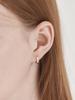 14K GF Cross Ribbon One-Touch Ring Earrings C24EGF198