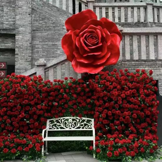 Rose Flower for Flower Arrangement Realistic Long Stem Fake Silk Rose