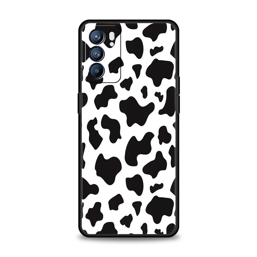 

Чехол для телефона с принтом черно-белой коровы для Oppo Reno8 Reno7 Reno6 Pro A54 5G Find X6 X5 A53 A52 A9 A15 A95 A17 A16 A76 A74 A57 Oppo A17