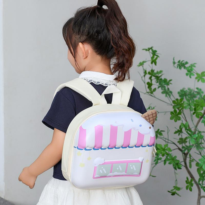 Bag Toddler School With Colorful Stitching And Geometric Print For Learning Kid