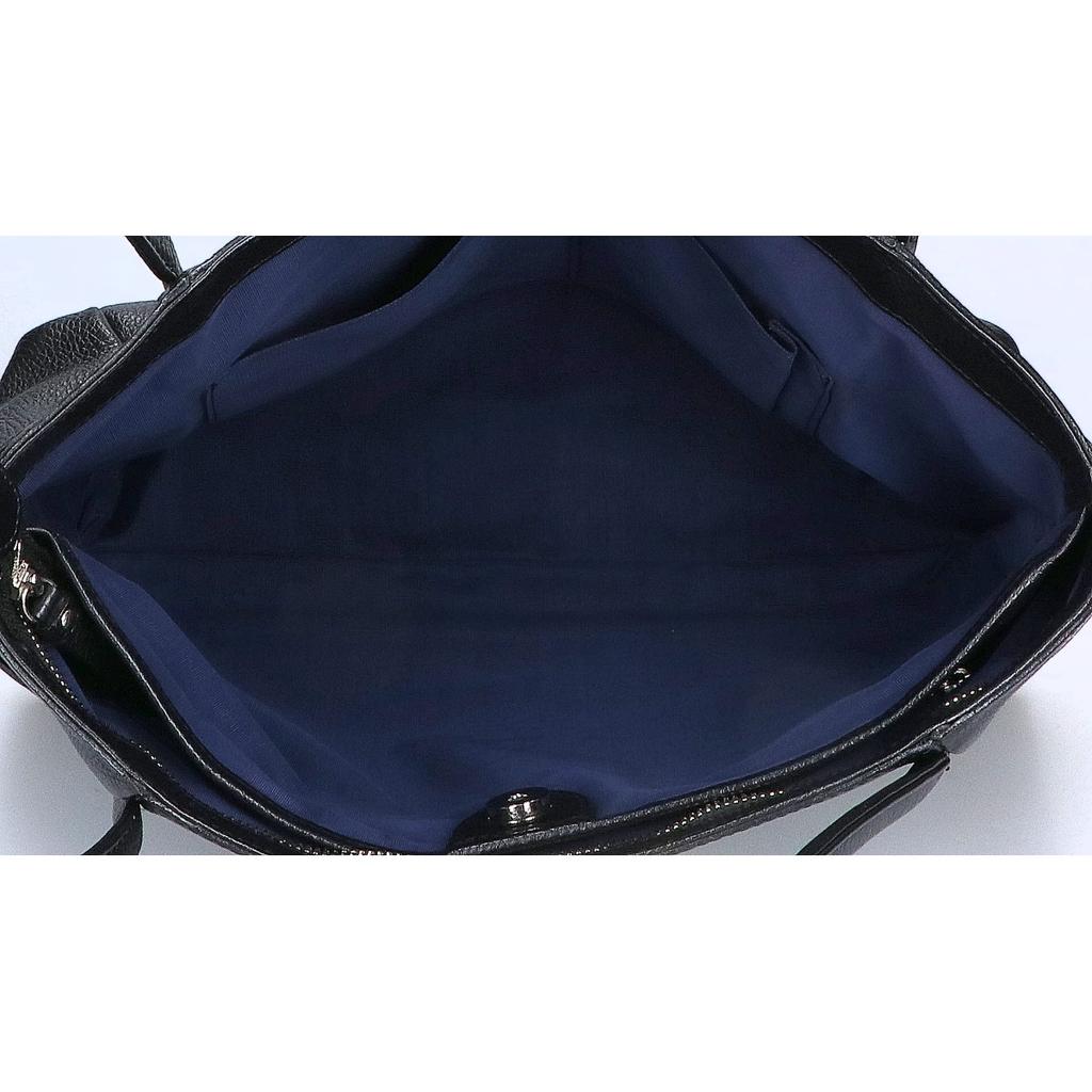 NINA RICCI [Beautiful Condition] Venus Leather Ribbon Tote Bag blackUsed