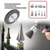 Versatilitys Drill Mounted Wire Brushes 9PCS Carbon Steel Construction For Efficient Rust Paint Debris Removal Tool