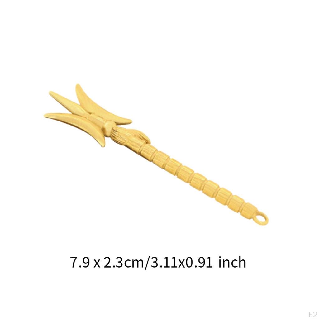 Starověký čínský nůž mosazný přívěsek dekor kovové kování soška ornament