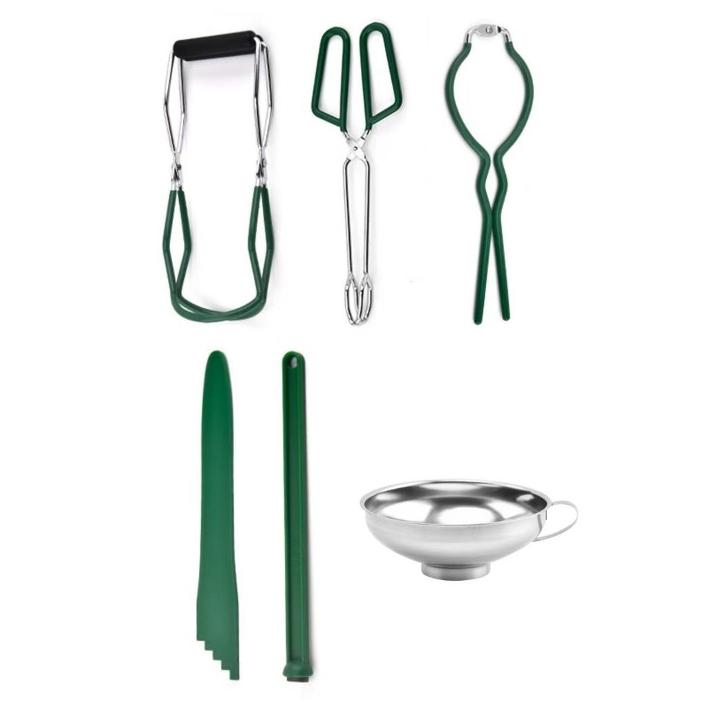Set di Pinze da Cucina Antiscivolo e Isolanti Termici e Sollevatori per Pentole da 7 Pezzi per una Sicura Preparazione della Marmellata