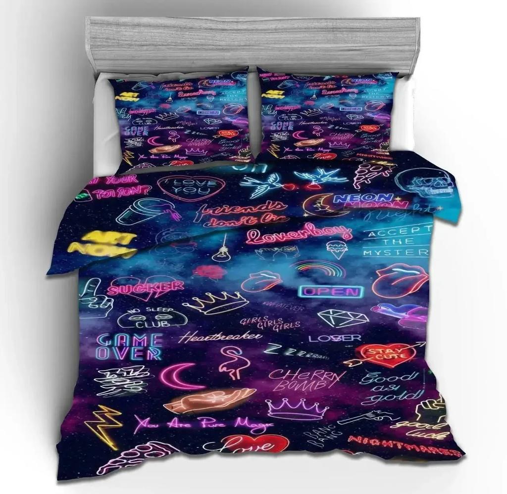 Gaming Bedding Set Gamer Room Decor Gamer Comforter Cover for Boys Kids Teen Video Games Twin Size Gamepad Polyester Quilt Cover